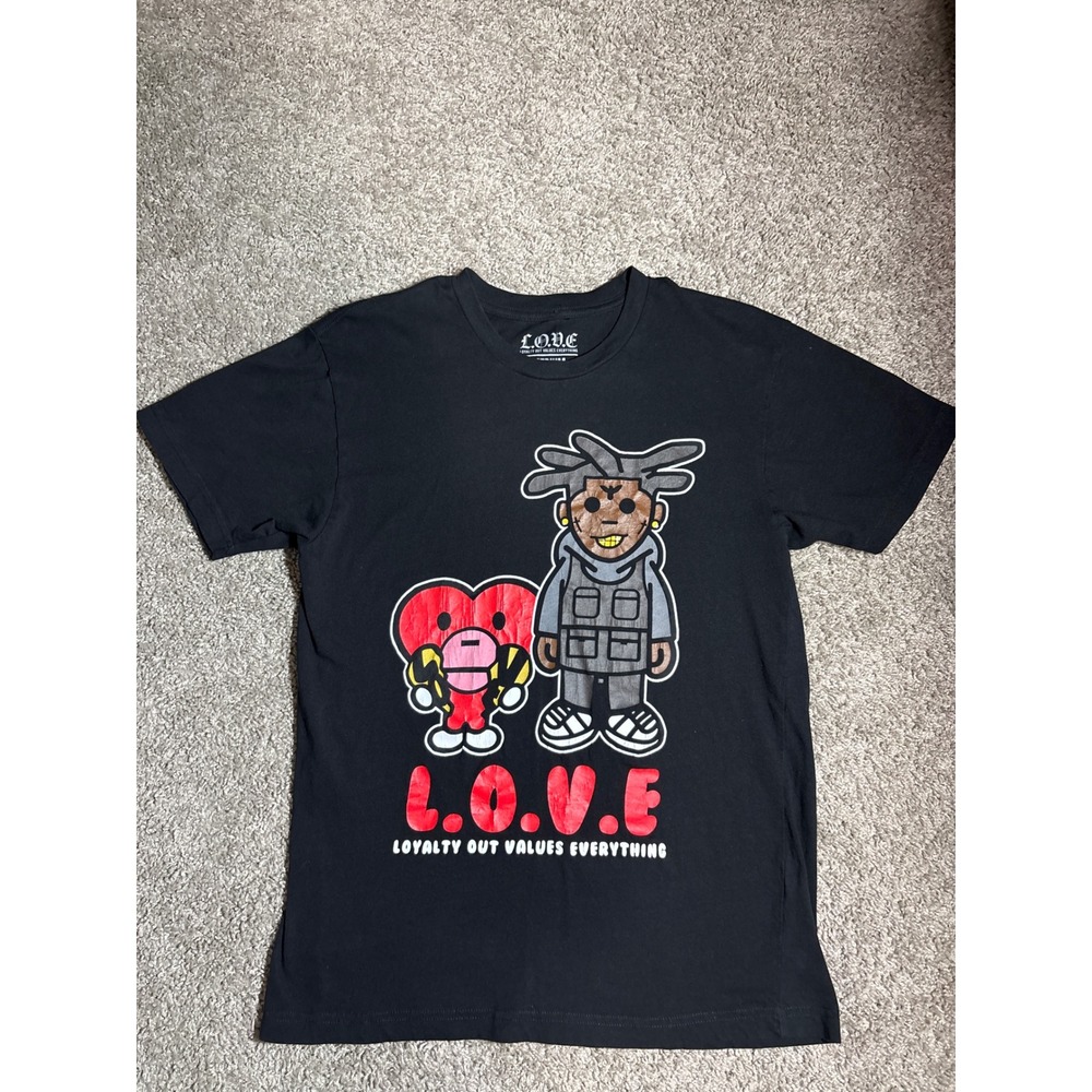 L.O.V.E. Loyalty Out Values Everything Kodak Black Graphic T-Shirt Black Medium
